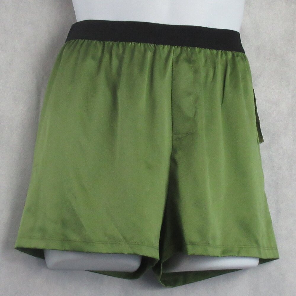 INC Men's 1-Pack Boxer Shorts Underwear, Olive Green, Small